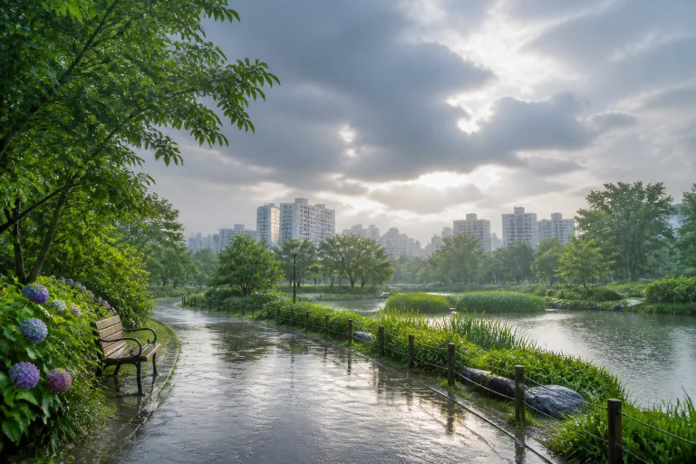 이번 주말 우산 꼭 챙기세요 ☔ 일요일 내륙 곳곳 소나기 예보