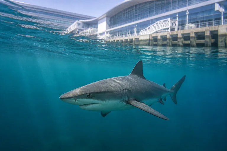 기름 냄새 피해 잠수했던 '부캉이', 부산항 국제여객터미널 앞에 다시 나타났어요 🦈